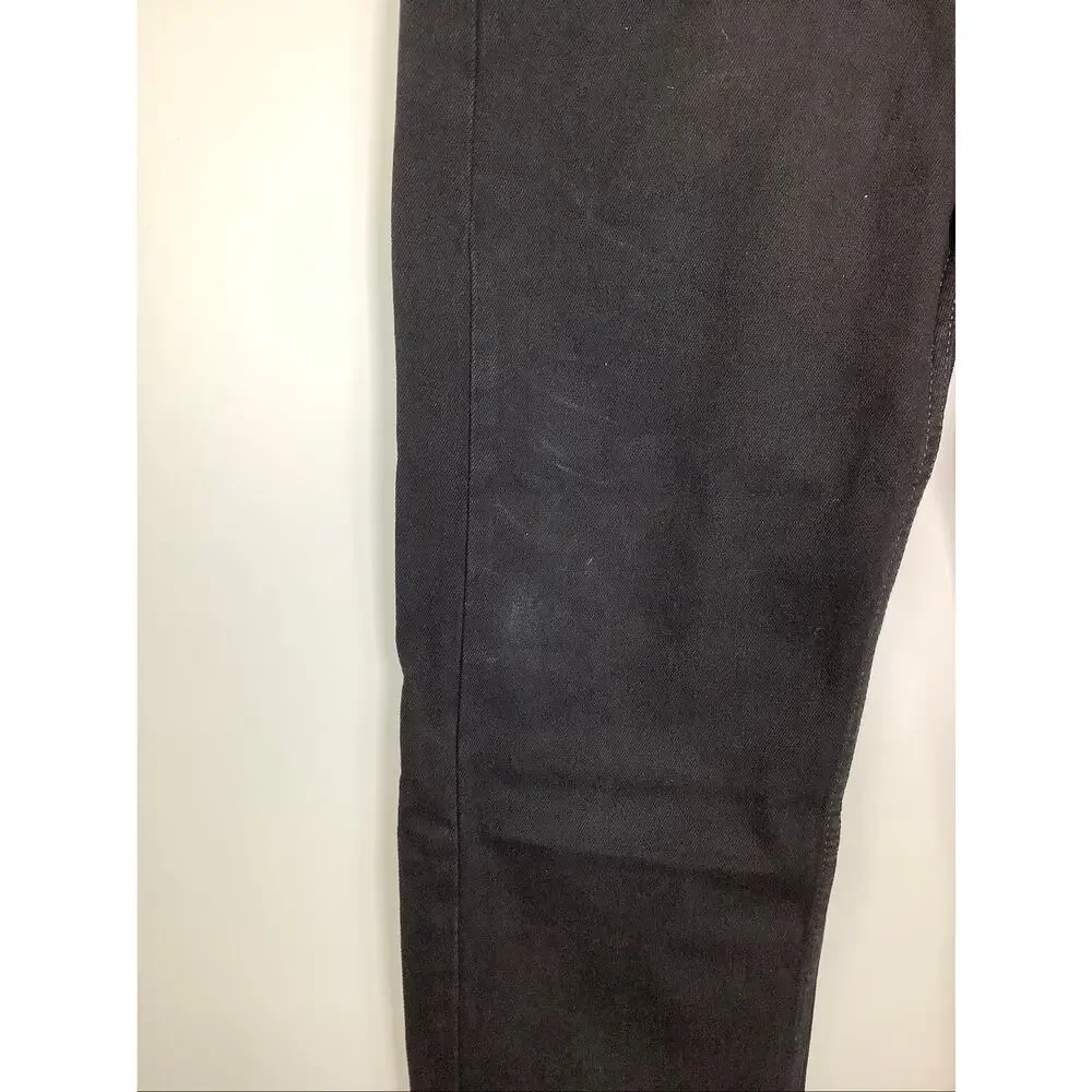 Levis Mens 36x30 Black 505 Regular Straight Leg Jeans Classic Smart Casual T5-14